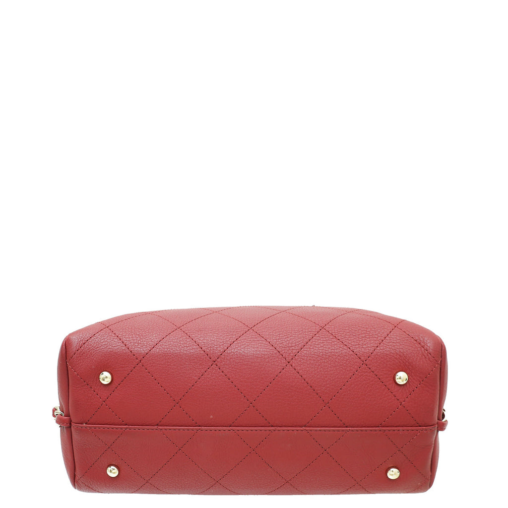Chanel Burgundy CC Bullskin Shopping Tote Bag