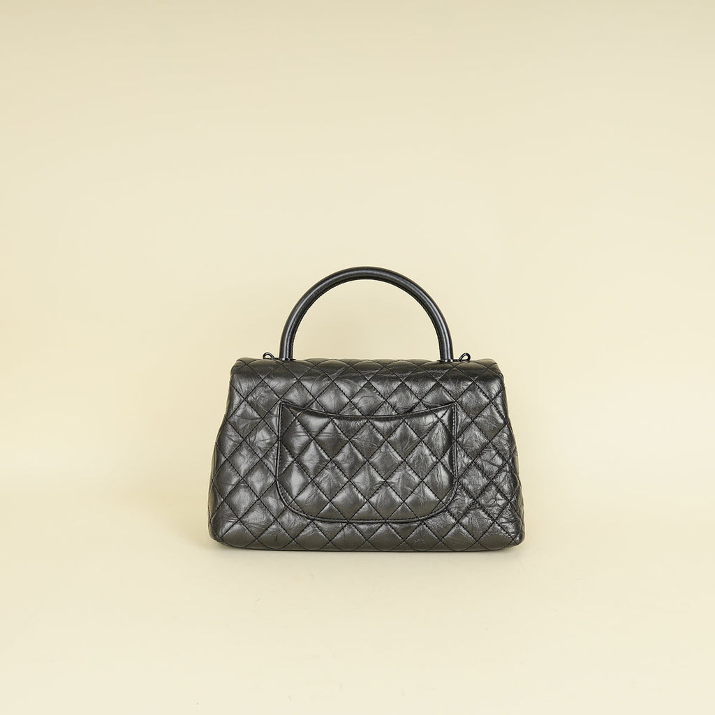Chanel Metallic Asphalt CC Coco Handle Flap Bag