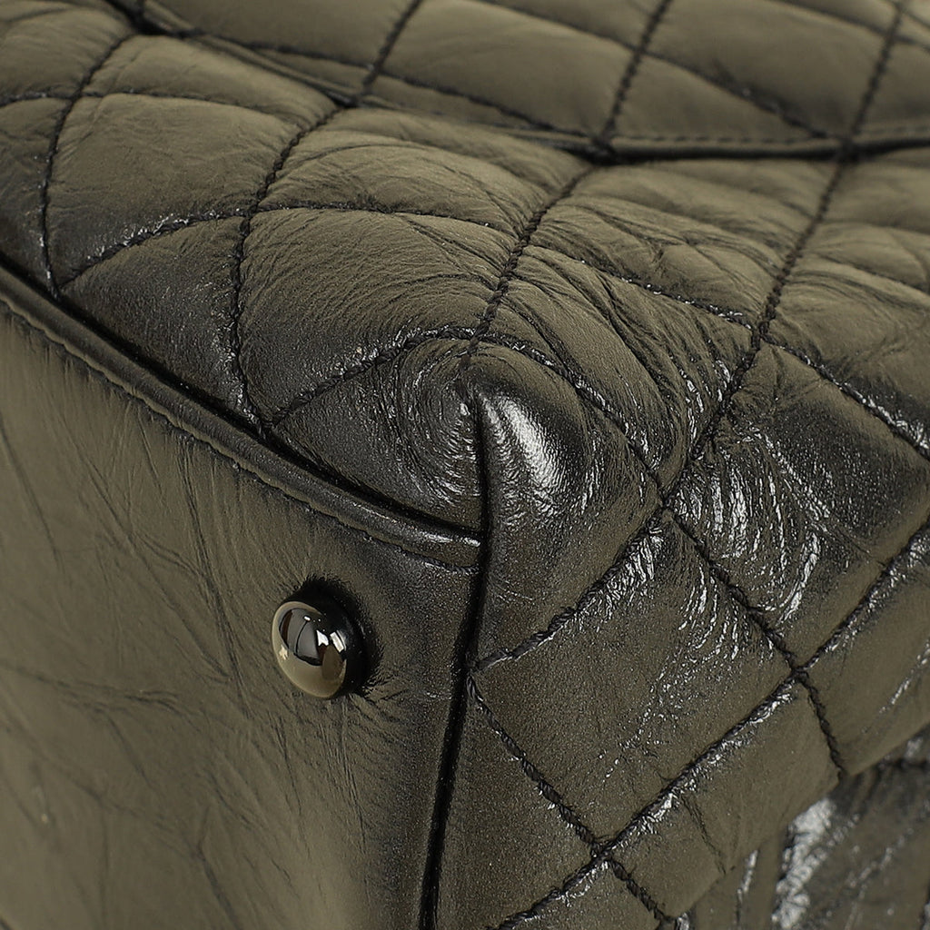Chanel Metallic Asphalt CC Coco Handle Flap Bag