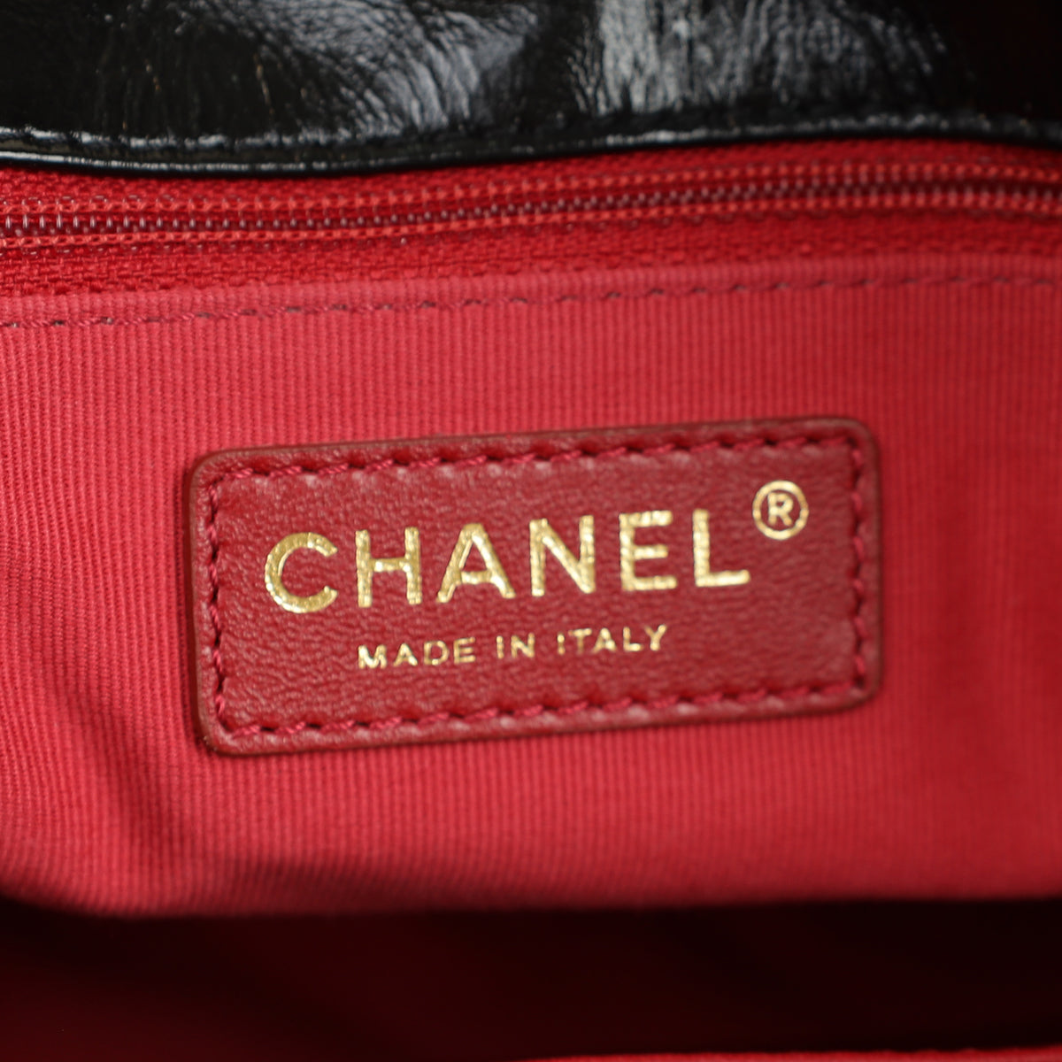 Chanel Black CC Wavy Charm Shiny Crumpled Hobo Bag