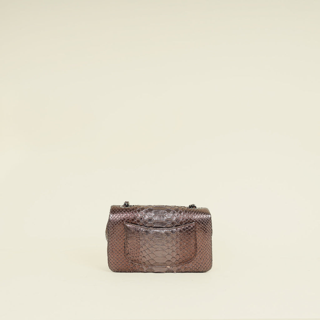 Chanel Bicolor Python Classic Mini Flap Bag