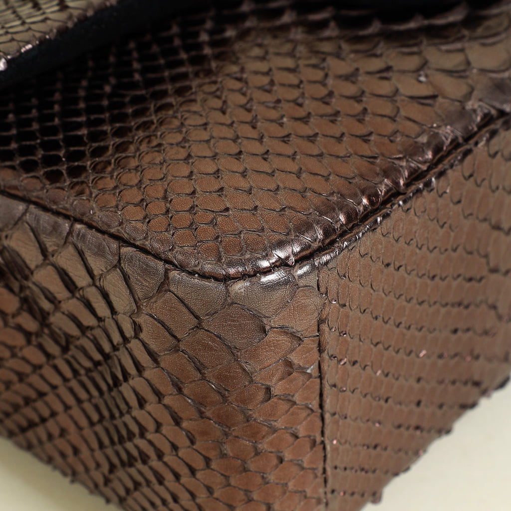 Chanel Bicolor Python Classic Mini Flap Bag