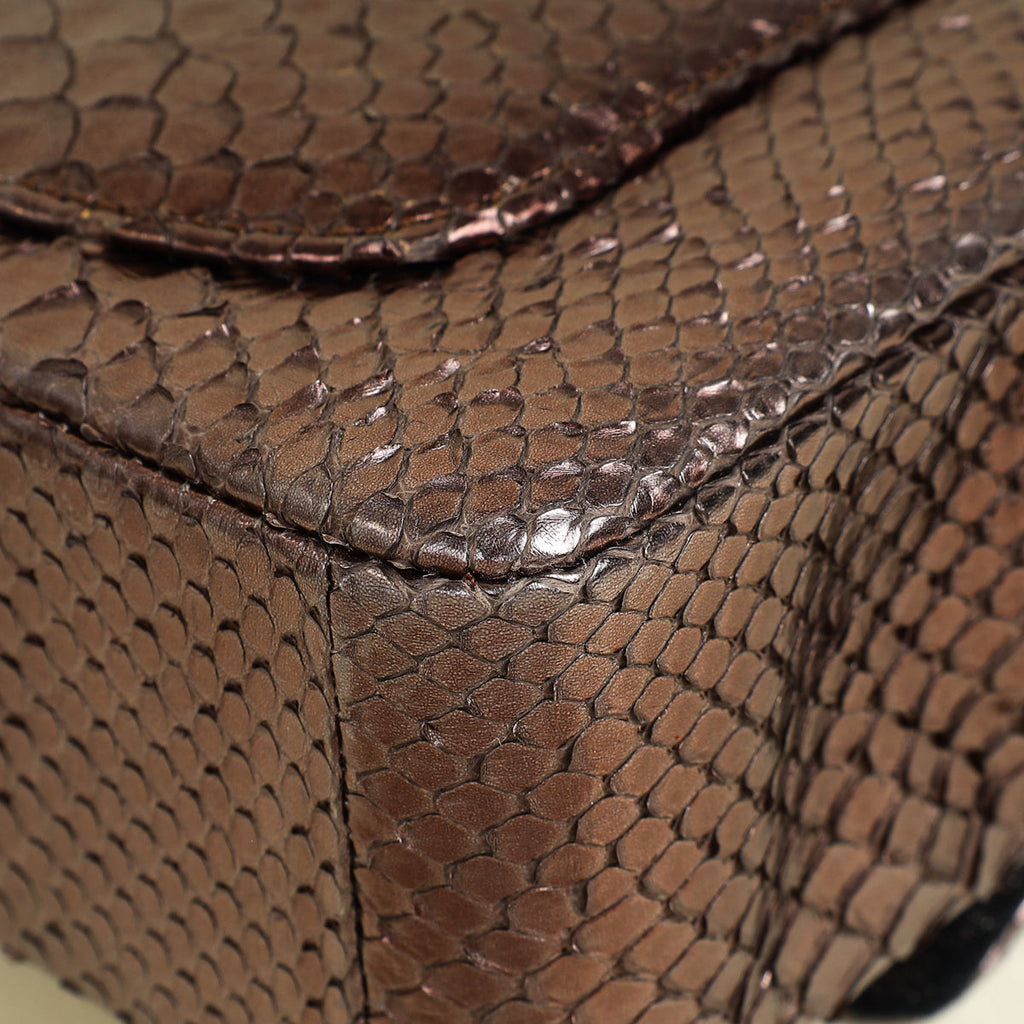 Chanel Bicolor Python Classic Mini Flap Bag