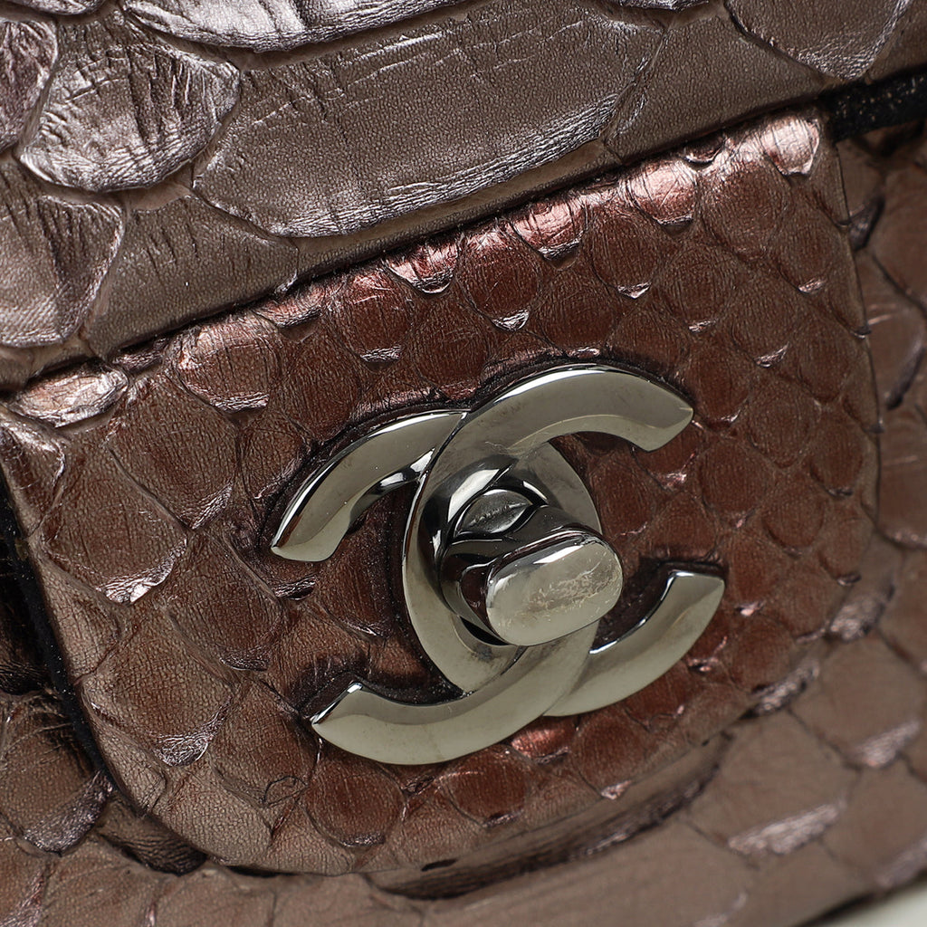 Chanel Bicolor Python Classic Mini Flap Bag