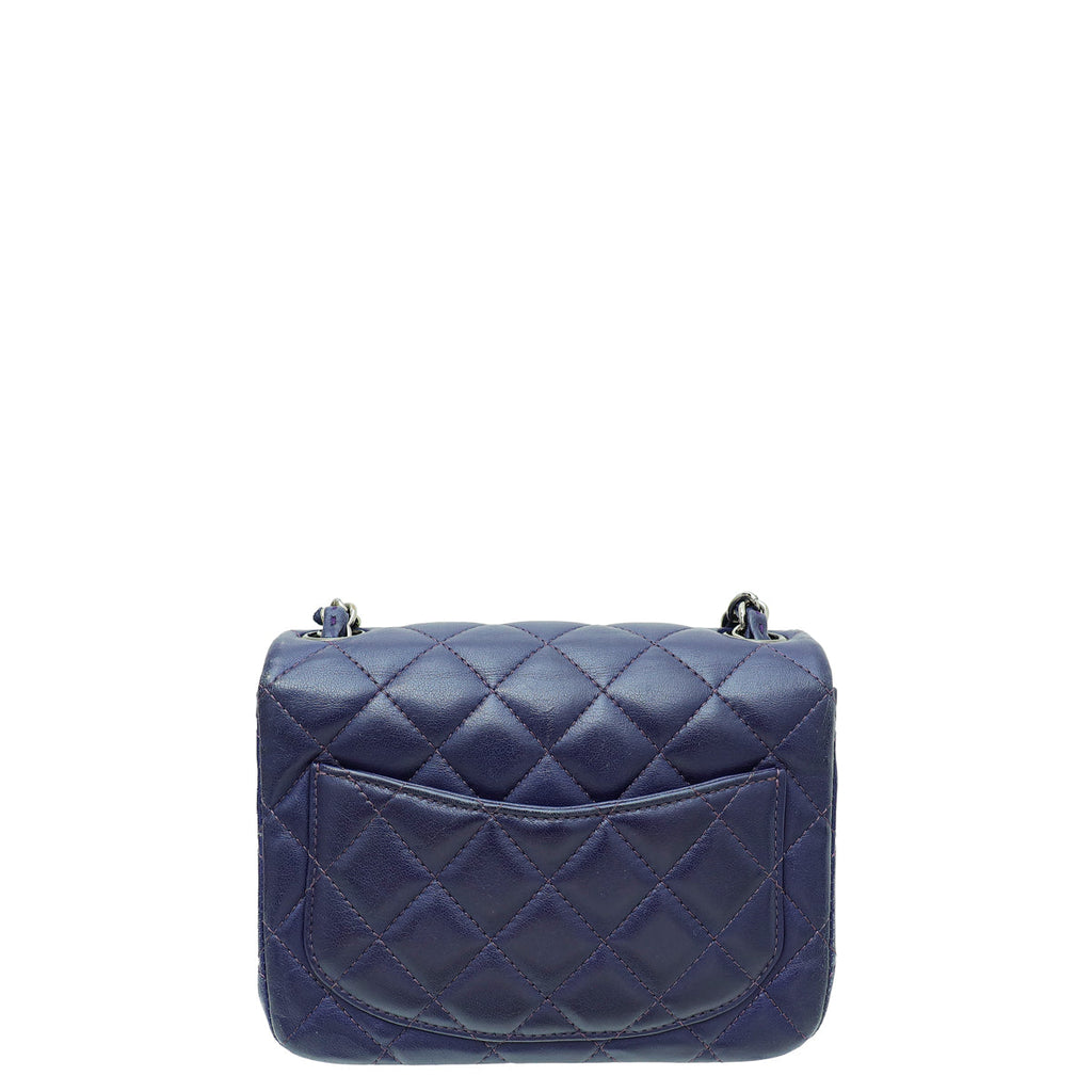 Chanel Dark Violet CC Classic Mini Square Flap Bag