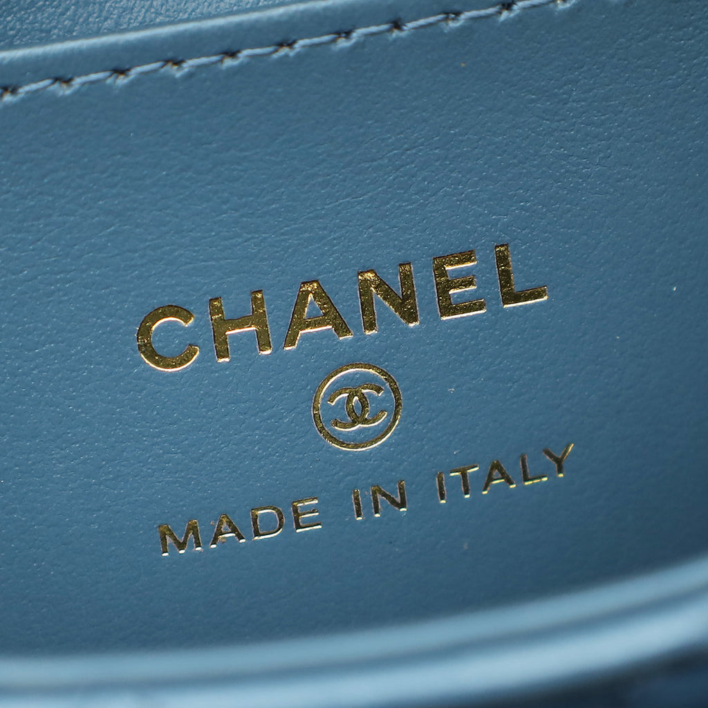 Chanel Slate Blue Micro Kelly Bag
