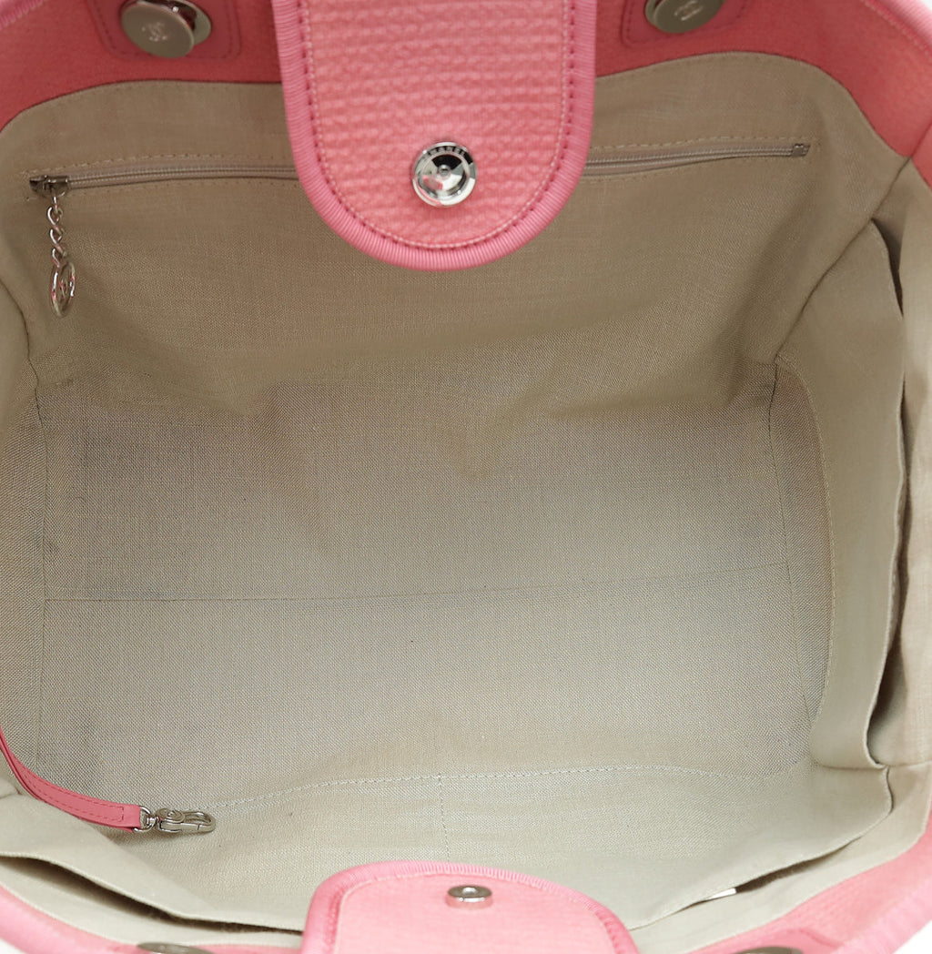 Chanel Pink Deauville Shopping Tote Bag