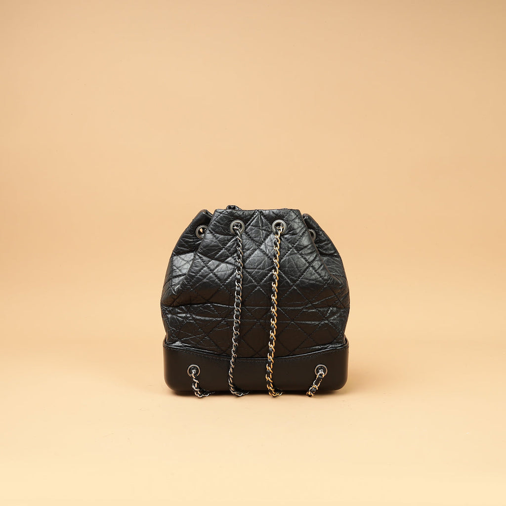Chanel Black CC Gabrielle Small Backpack Bag