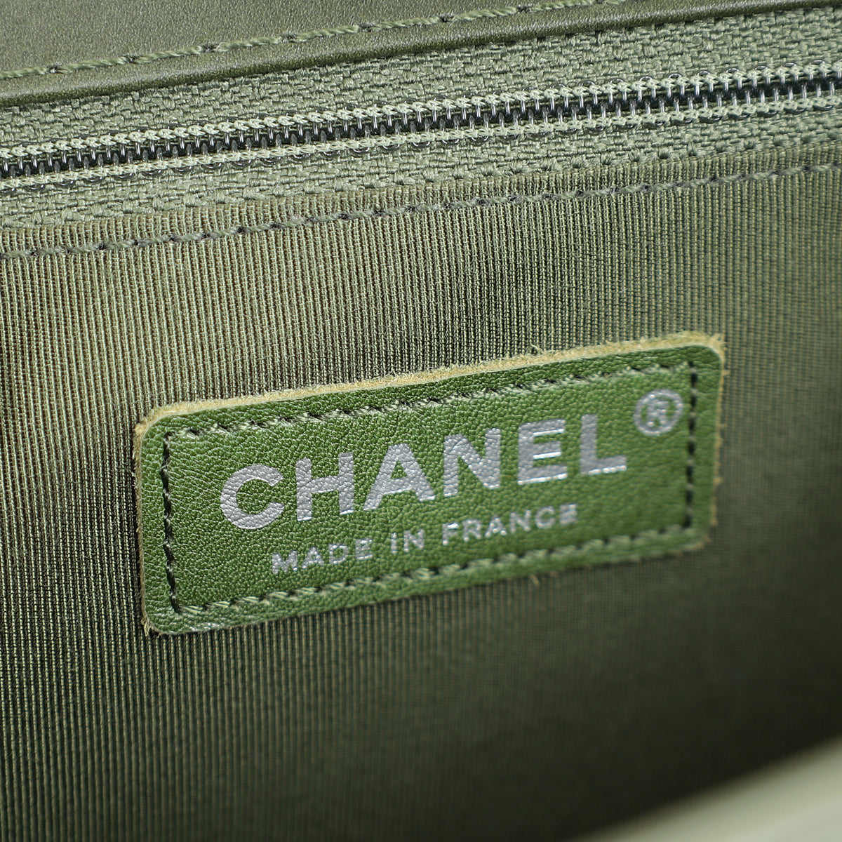 Chanel Olive Green Le Boy Flap Shoulder Bag
