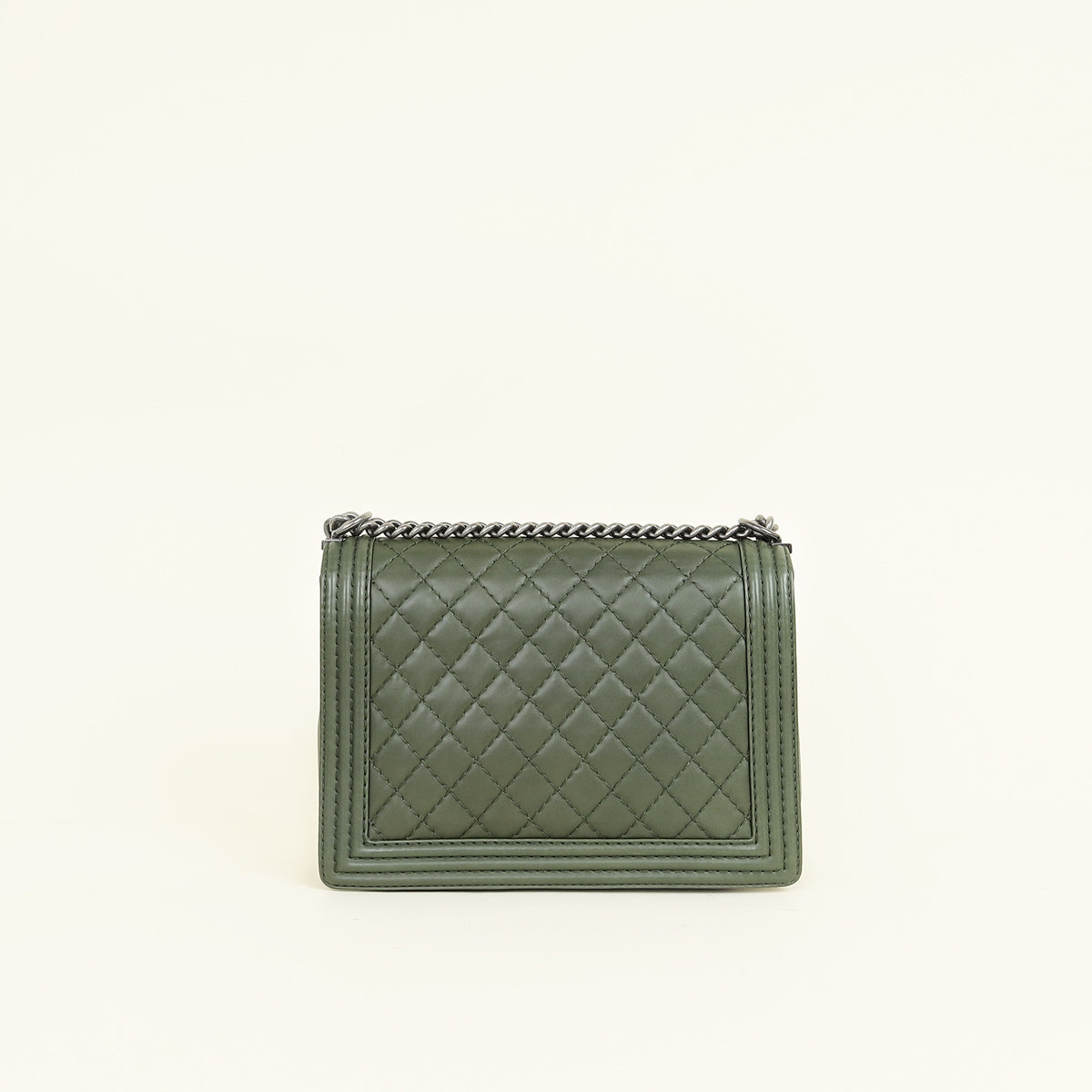 Chanel Olive Green Le Boy Flap Shoulder Bag