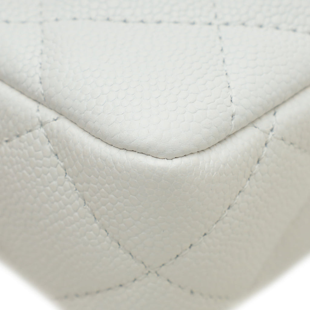Chanel White CC Sweetheart Crush Mini Rectangular Flap Bag