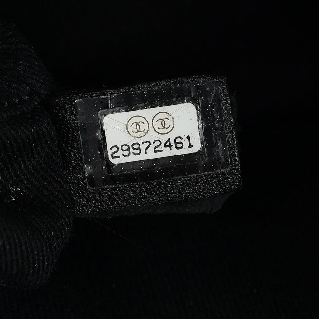 Chanel Black CC Pearl Deauville Mixed Fibers Medium Tote Bag
