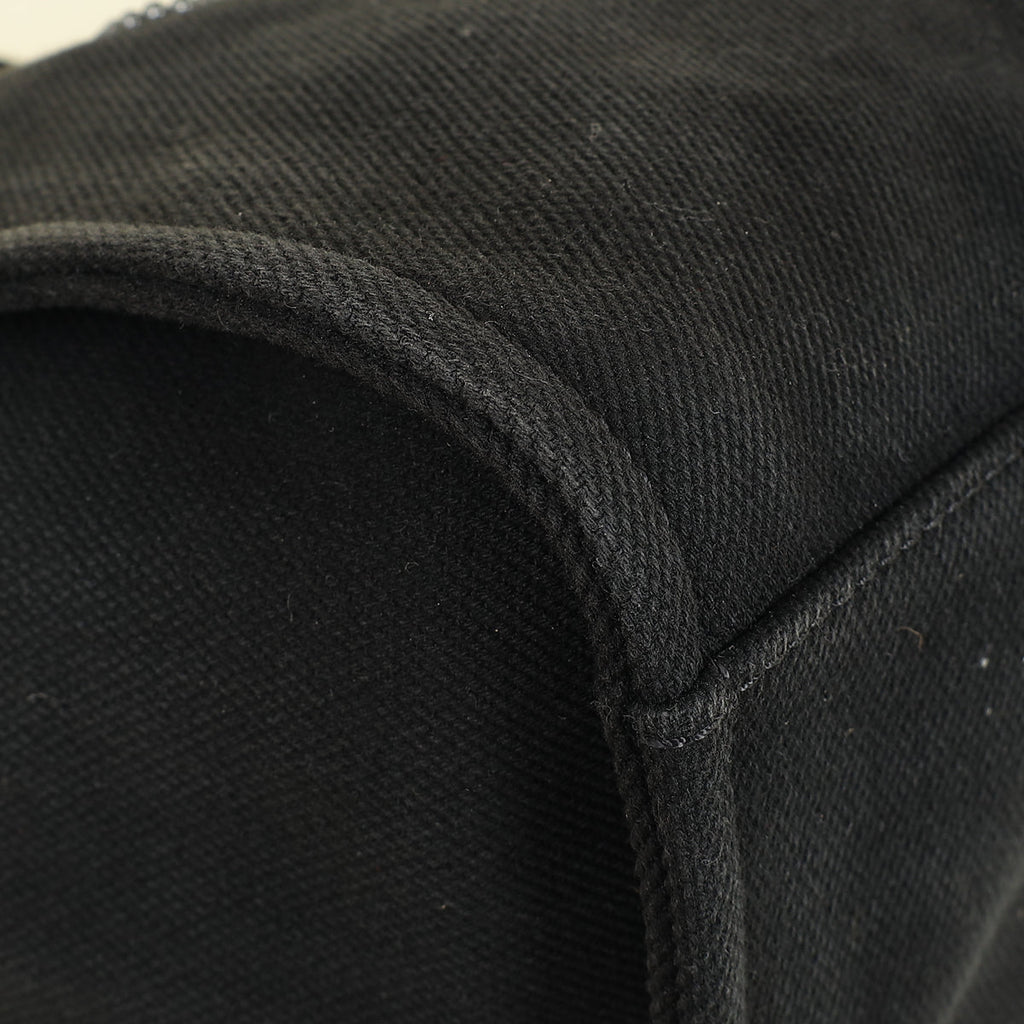 Chanel Black CC Pearl Deauville Mixed Fibers Medium Tote Bag