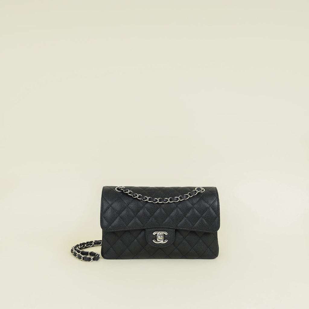 Chanel Black CC Classic Double Flap Small Bag