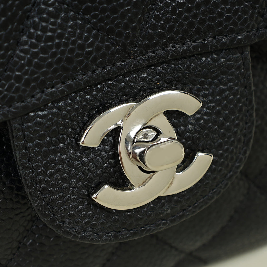 Chanel Black CC Classic Double Flap Small Bag