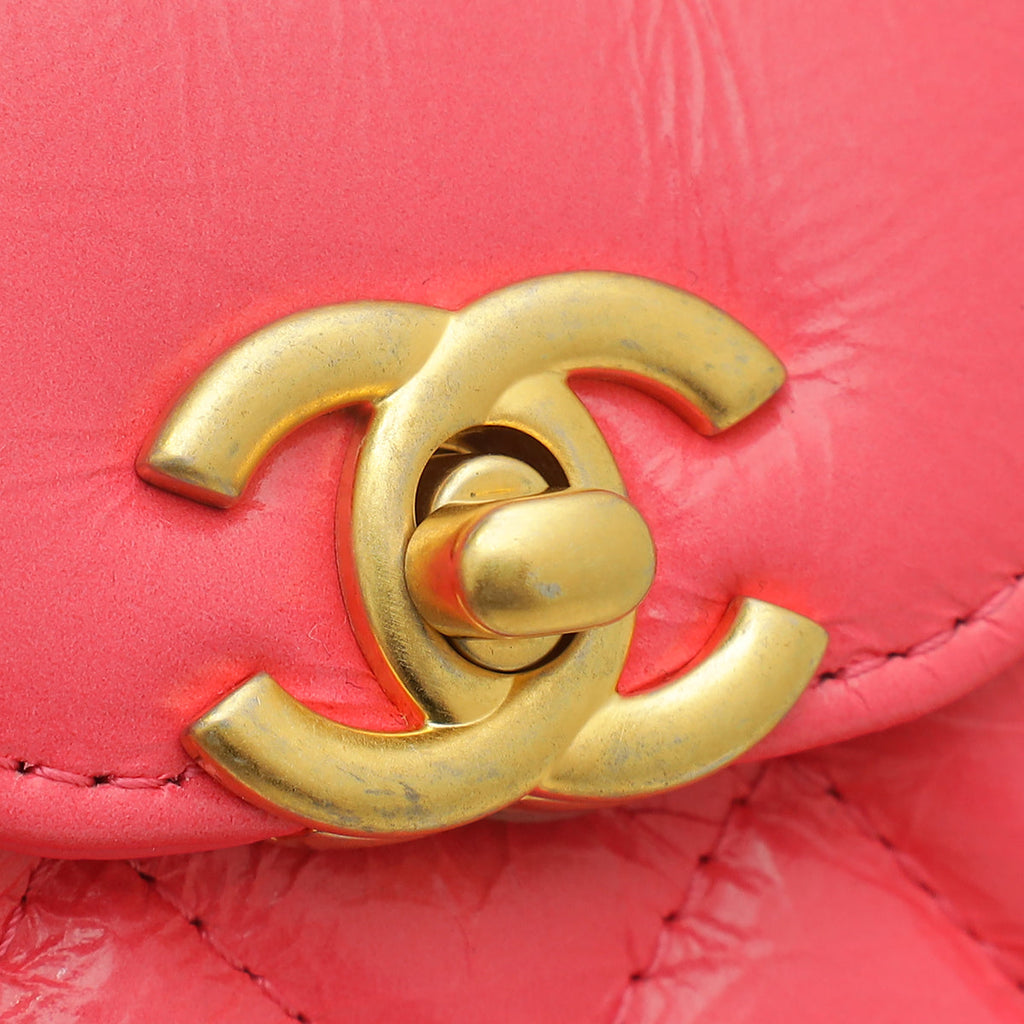 Chanel Pink CC Micro Kelly Quilted Bag