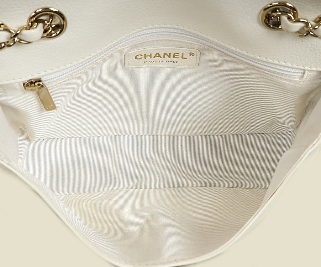 Chanel Ivory Cream CC Diana Flap Bag