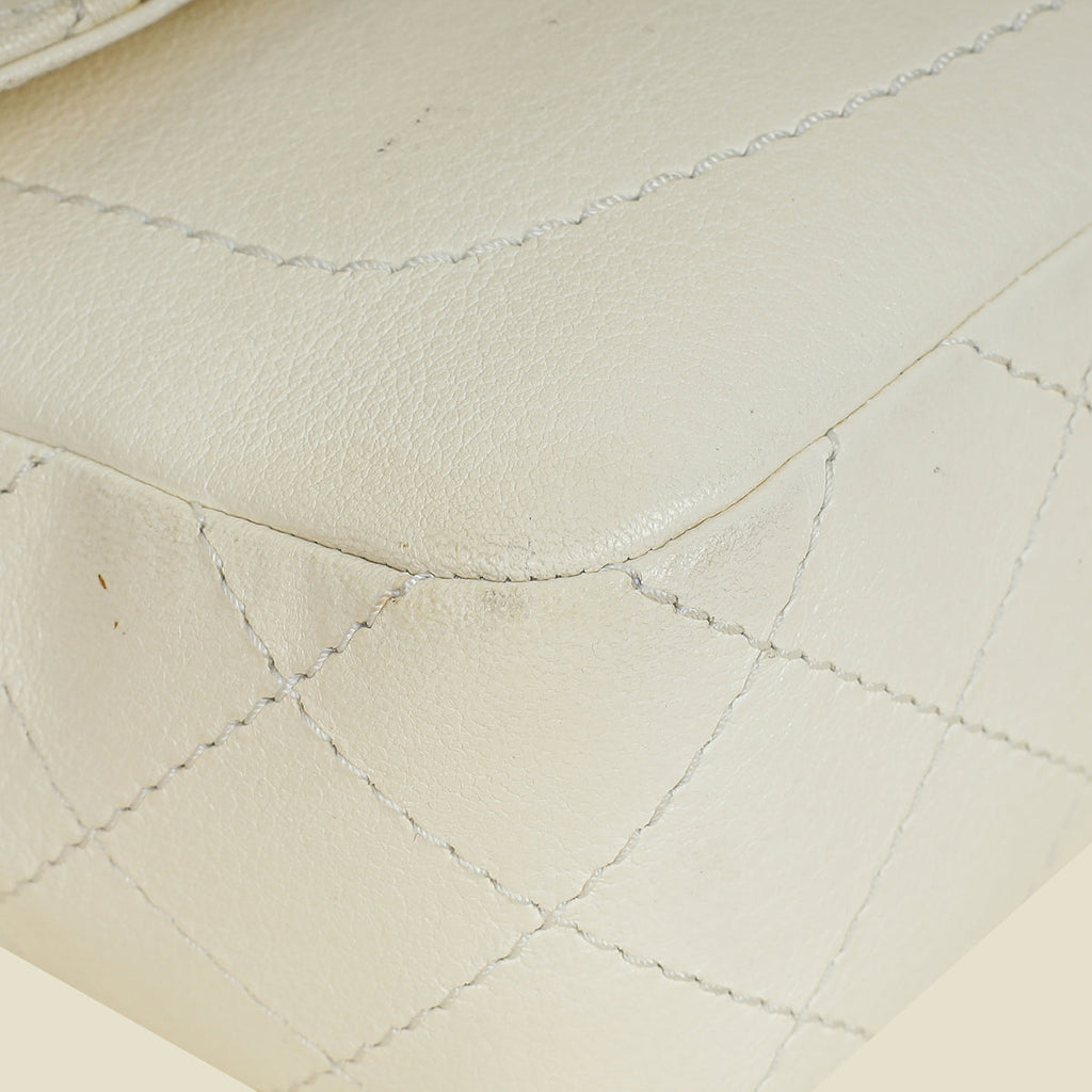 Chanel Ivory Cream CC Diana Flap Bag