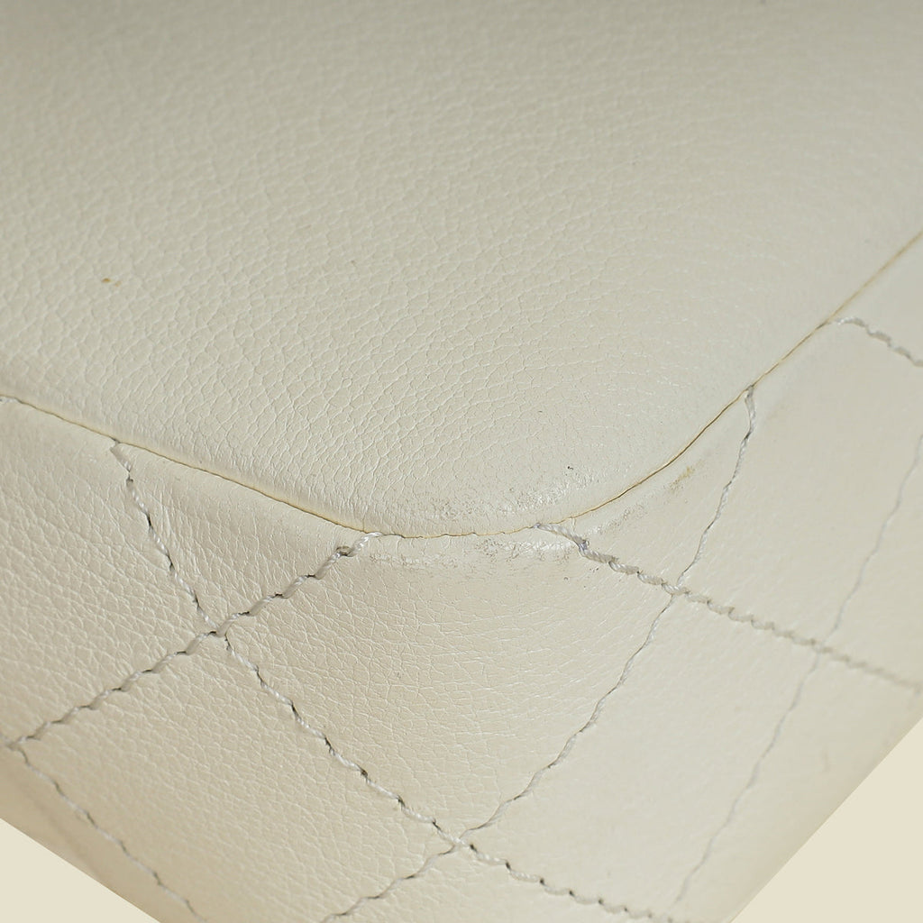 Chanel Ivory Cream CC Diana Flap Bag