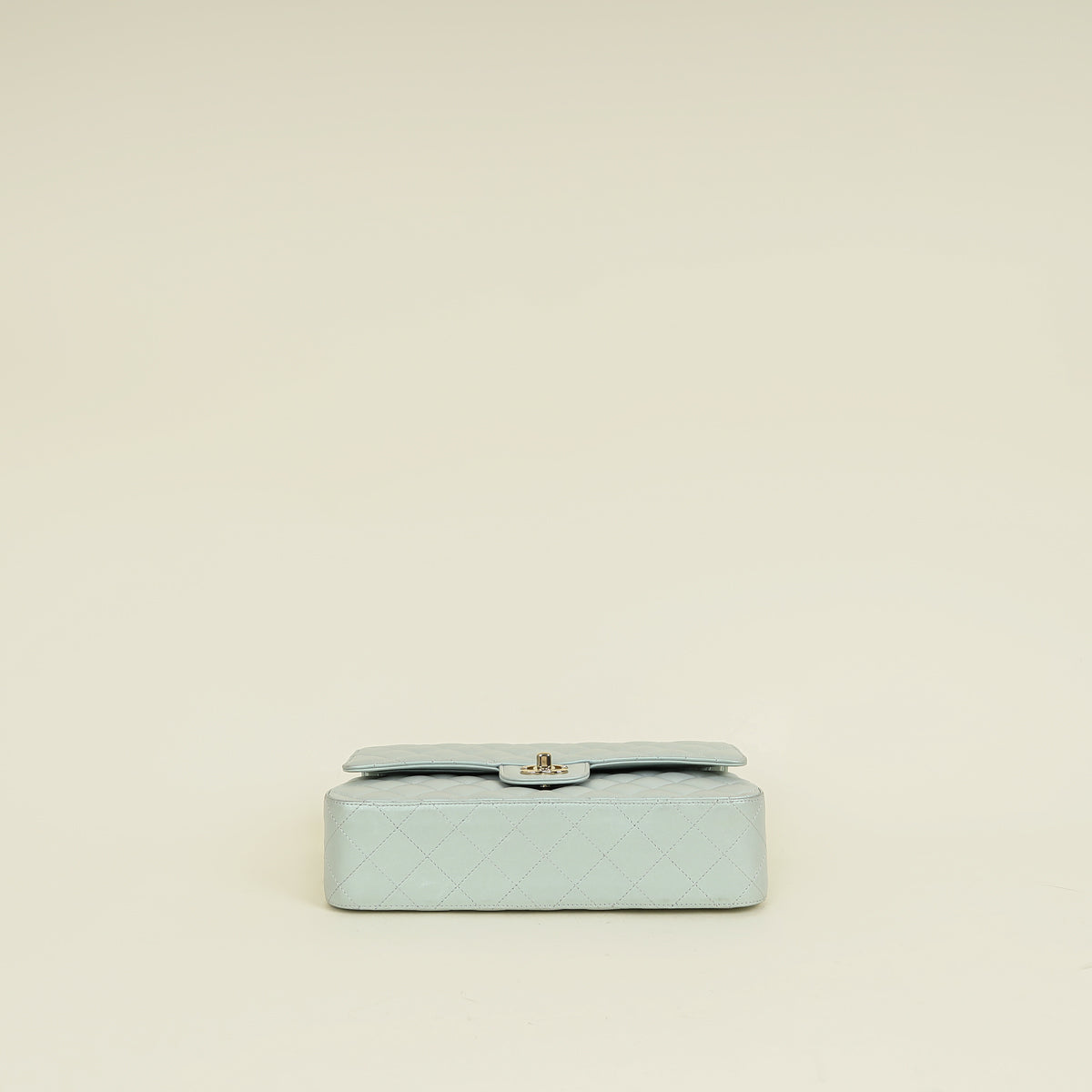 Chanel Perl Blue CC Classic 11,12 Double Flap Medium Bag