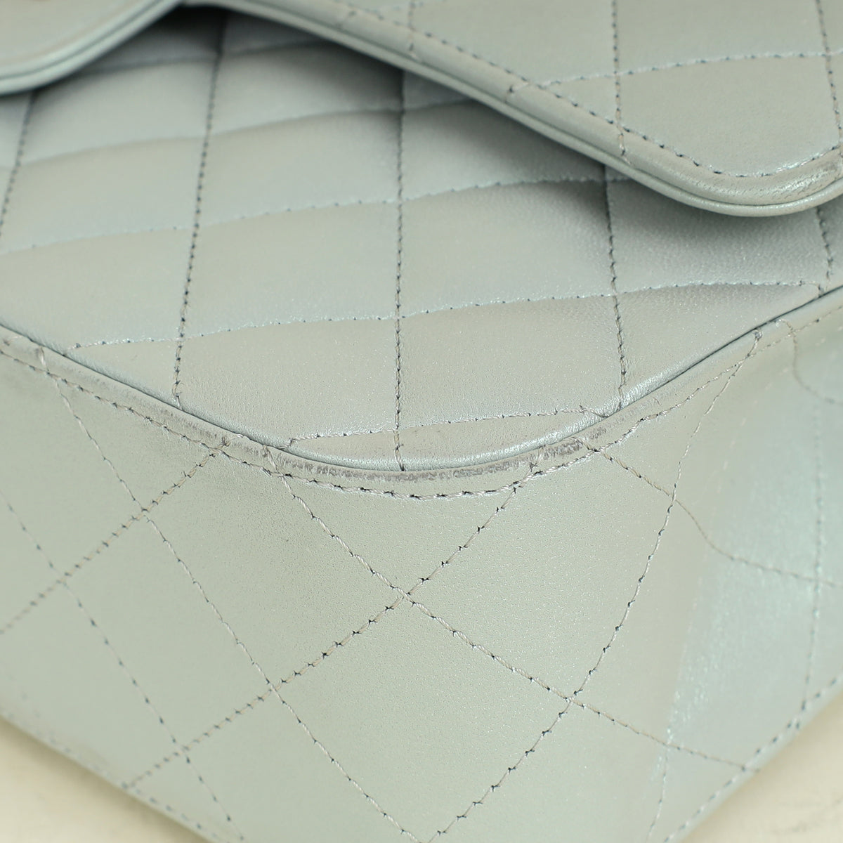 Chanel Perl Blue CC Classic 11,12 Double Flap Medium Bag