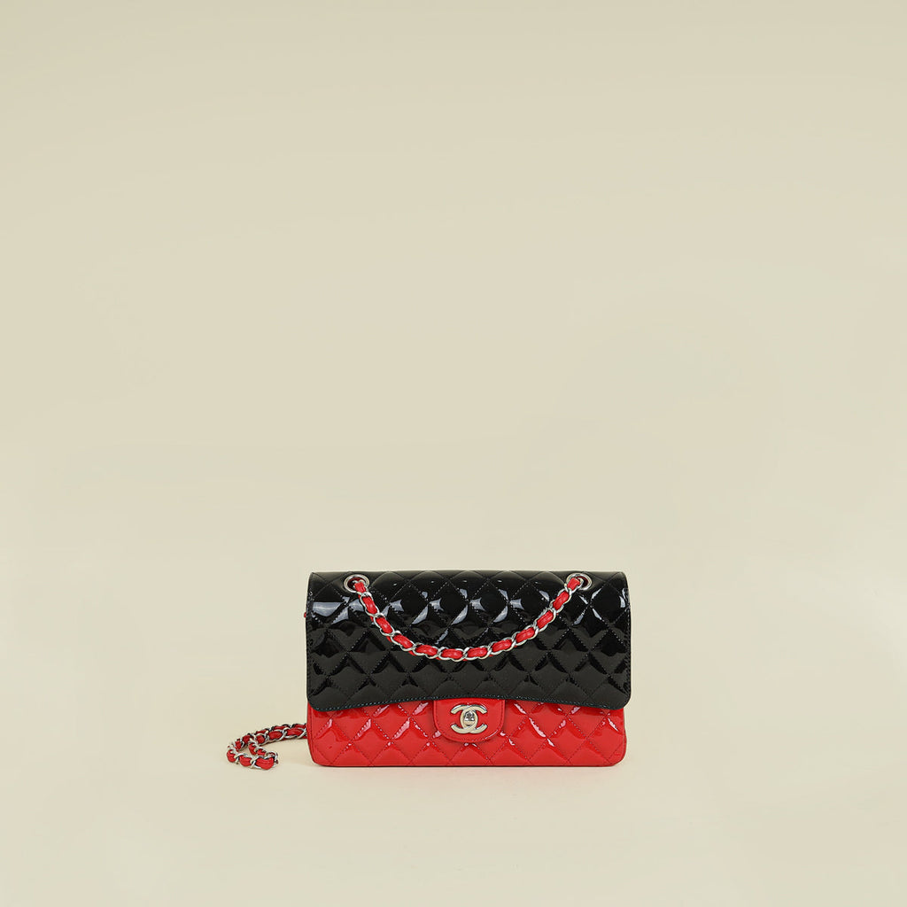 Chanel Bicolor CC Classic 11,12 Double Flap Medium Bag