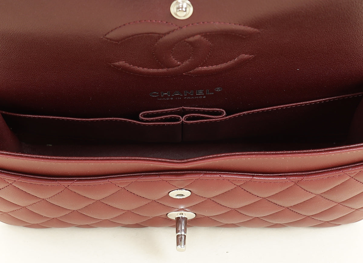 Chanel Burgundy CC Classic 11.12 Double Flap Medium Bag