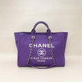 Chanel Violet CC Deauville Medium Tote Bag