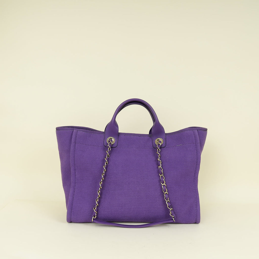 Chanel Violet CC Deauville Shopping Tote Bag