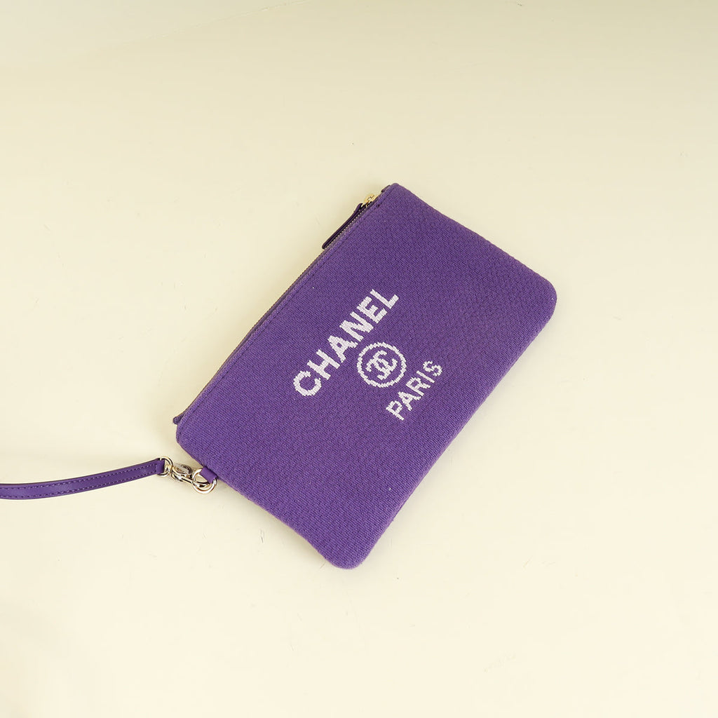 Chanel Violet CC Deauville Shopping Tote Bag