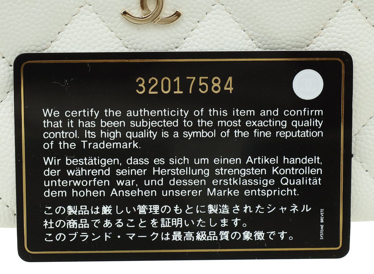 Chanel White Vanity Bag