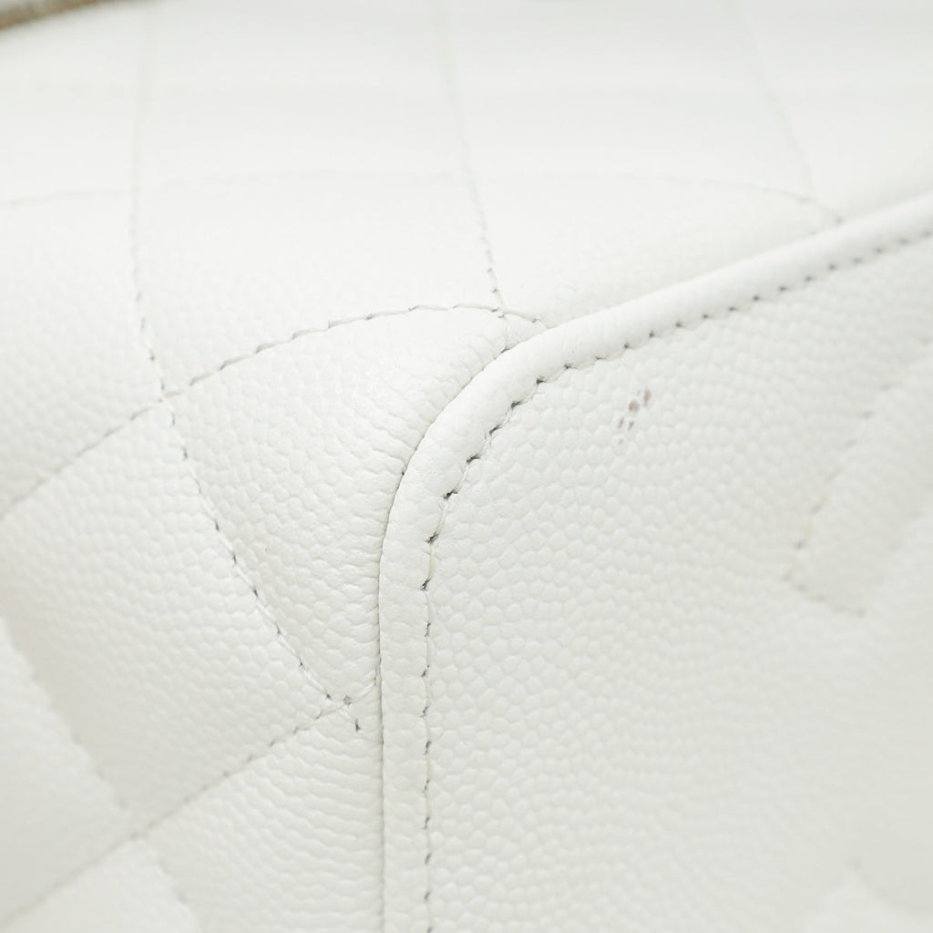 Chanel White Vanity Bag
