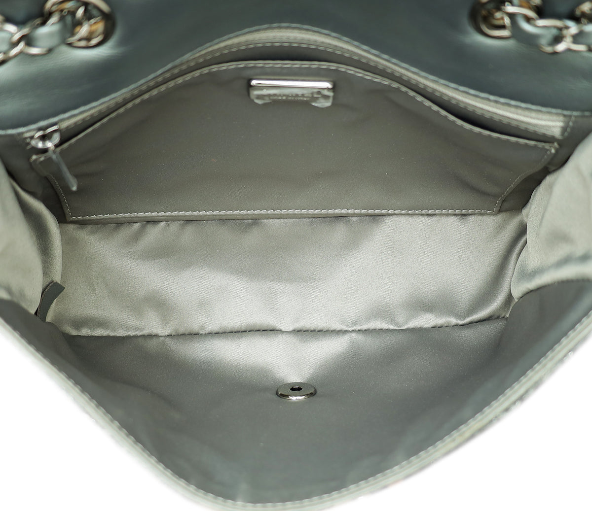 Chanel Silver CC Sequin Embroidered Flap Medium Bag