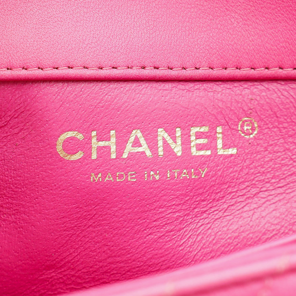 Chanel Pink CC Chevron Mini Bag