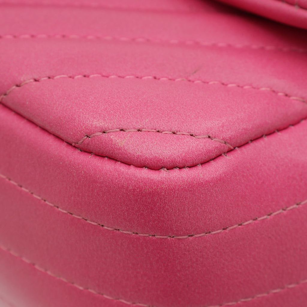 Chanel Pink CC Chevron Mini Bag
