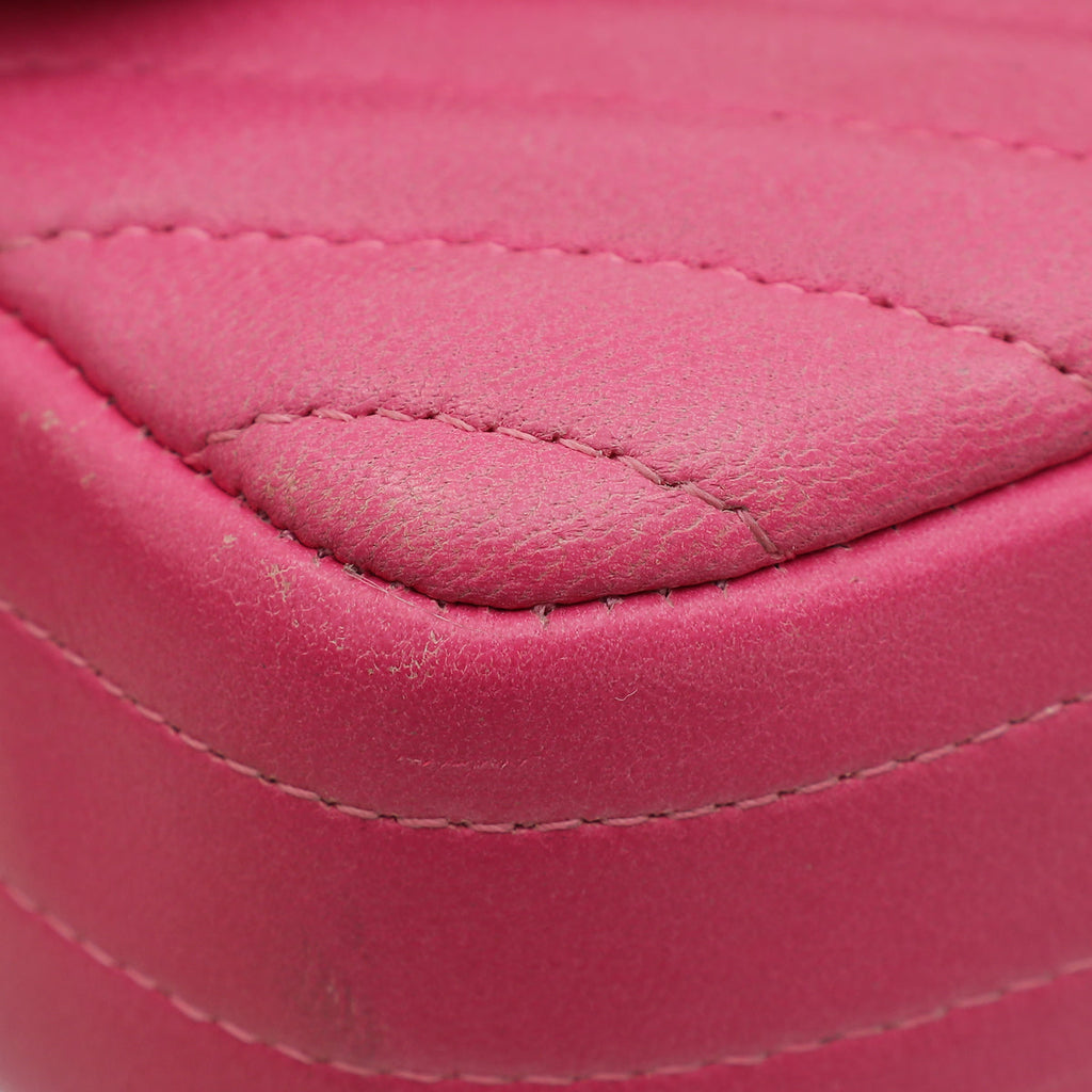 Chanel Pink CC Chevron Mini Bag