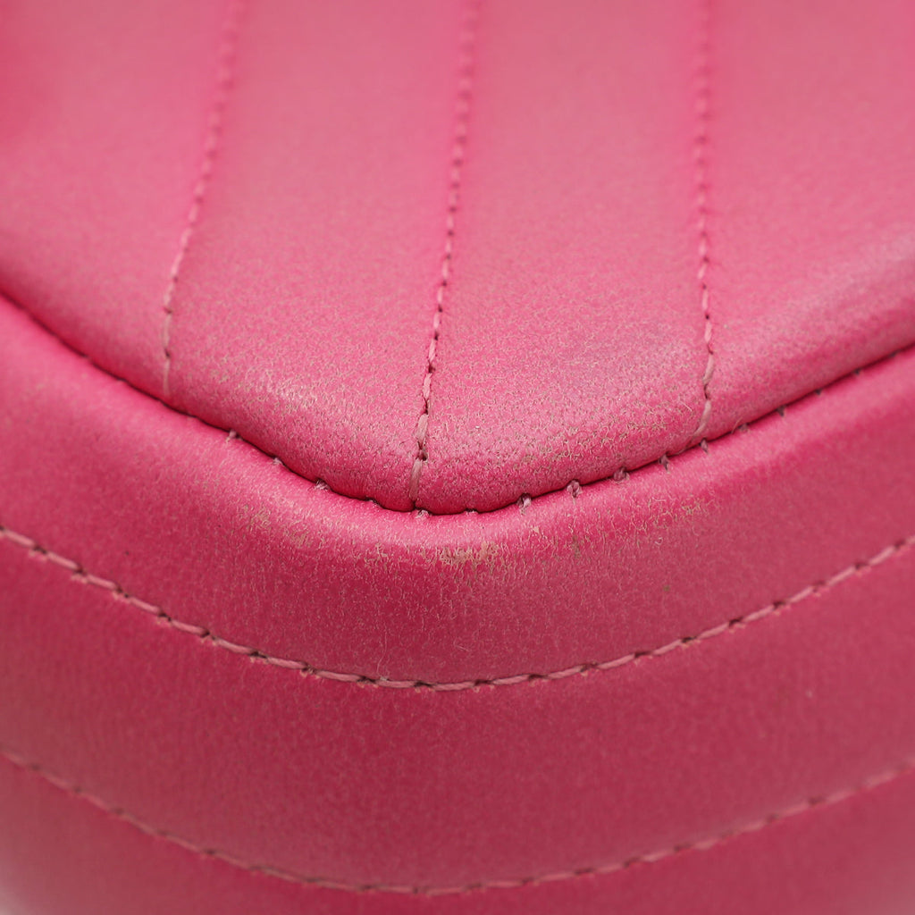 Chanel Pink CC Chevron Mini Bag