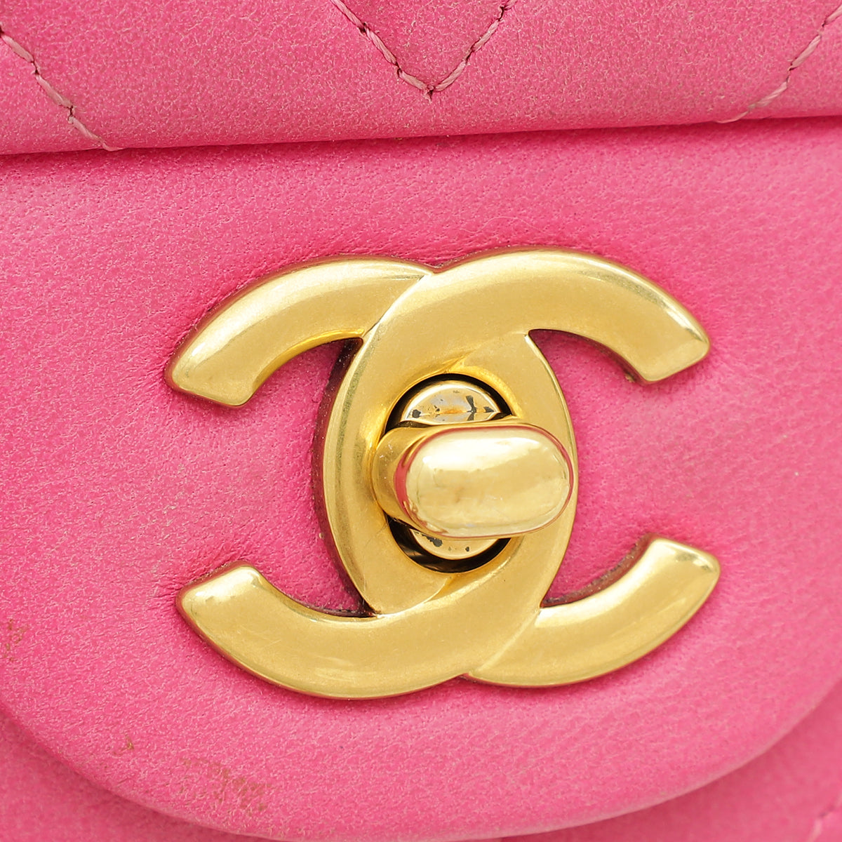 Chanel Pink CC Chevron Mini Bag