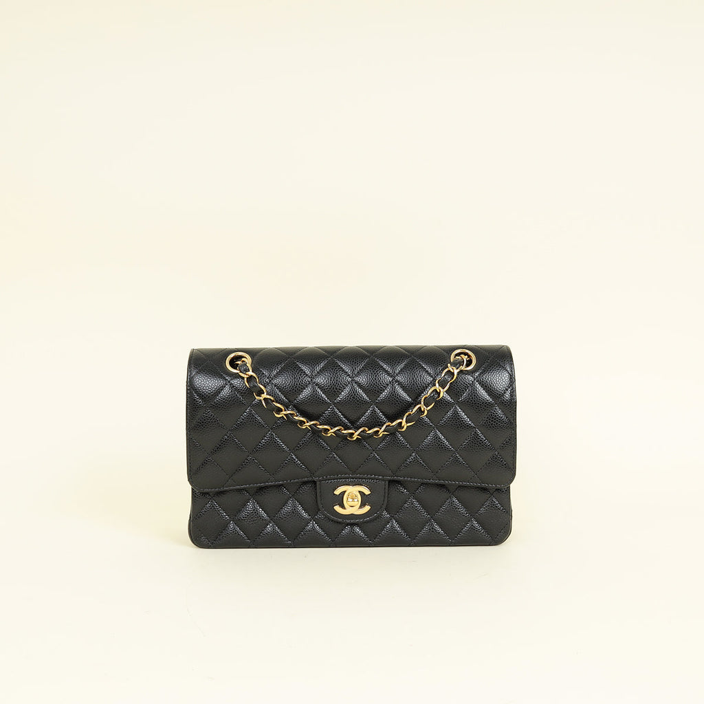 Chanel Black CC Classic 11.12 Double Flap Medium Bag