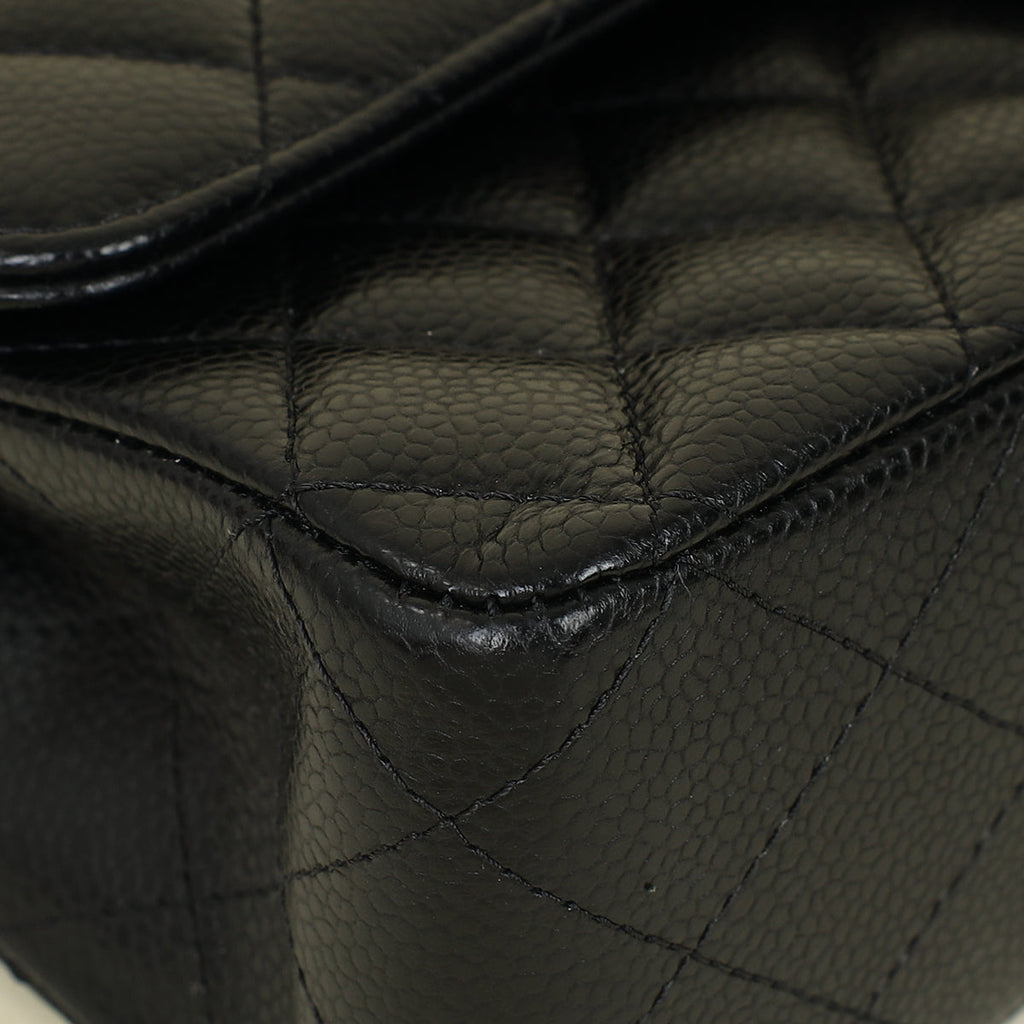 Chanel Black CC Classic 11.12 Double Flap Medium Bag