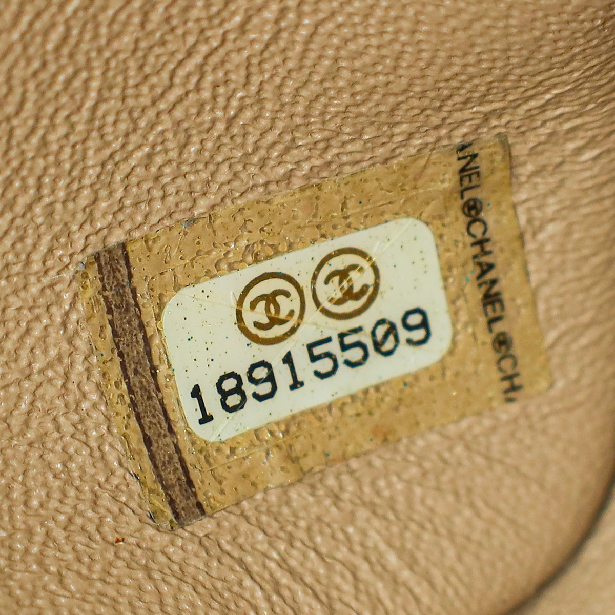 Chanel Beige CC Classic Jumbo Double Flap Bag
