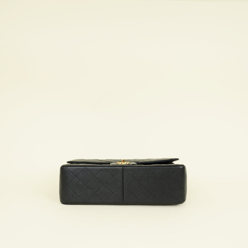Chanel Black Classic Double Flap Jumbo Bag