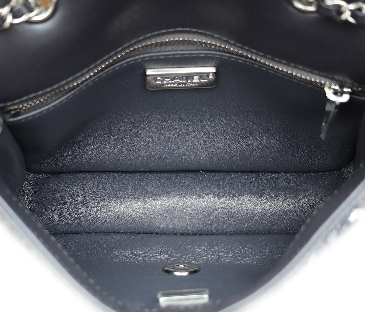 Chanel Grey Multicolor Logo CC Sequins Small Flap Evening Bag