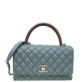 Chanel Grey CC Coco Handle Small Flap Bag
