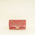 Chanel Old Rose 2.55 Reissue Velvet Double Flap 225 Bag