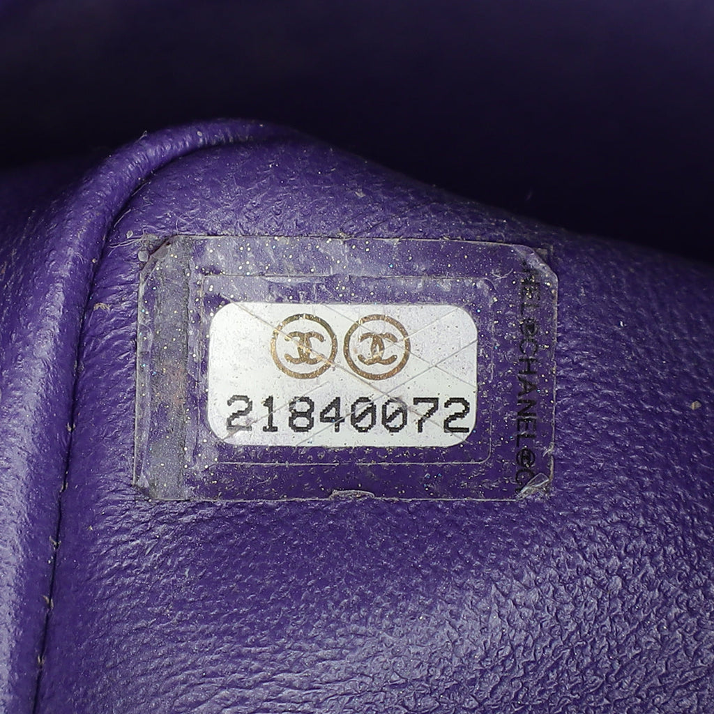 Chanel Purple Classic Flap Mini Square Bag