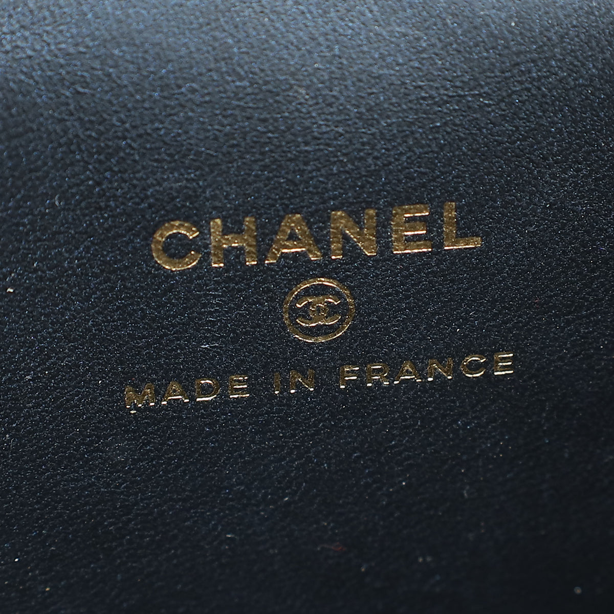 Chanel Dark Blue Mini Vanity Case Top Handle Bag
