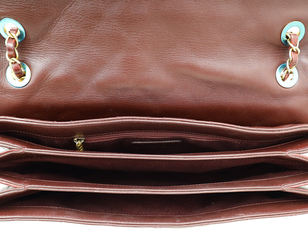 Chanel Burgundy CC Soft Elegance Jumbo Flap Bag