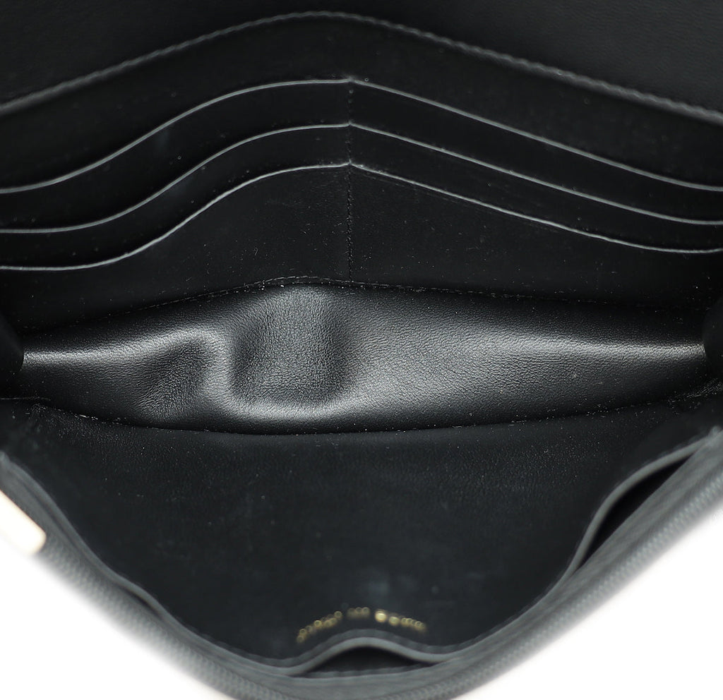 Chanel Black Logo Top Handle Wallet on Chain