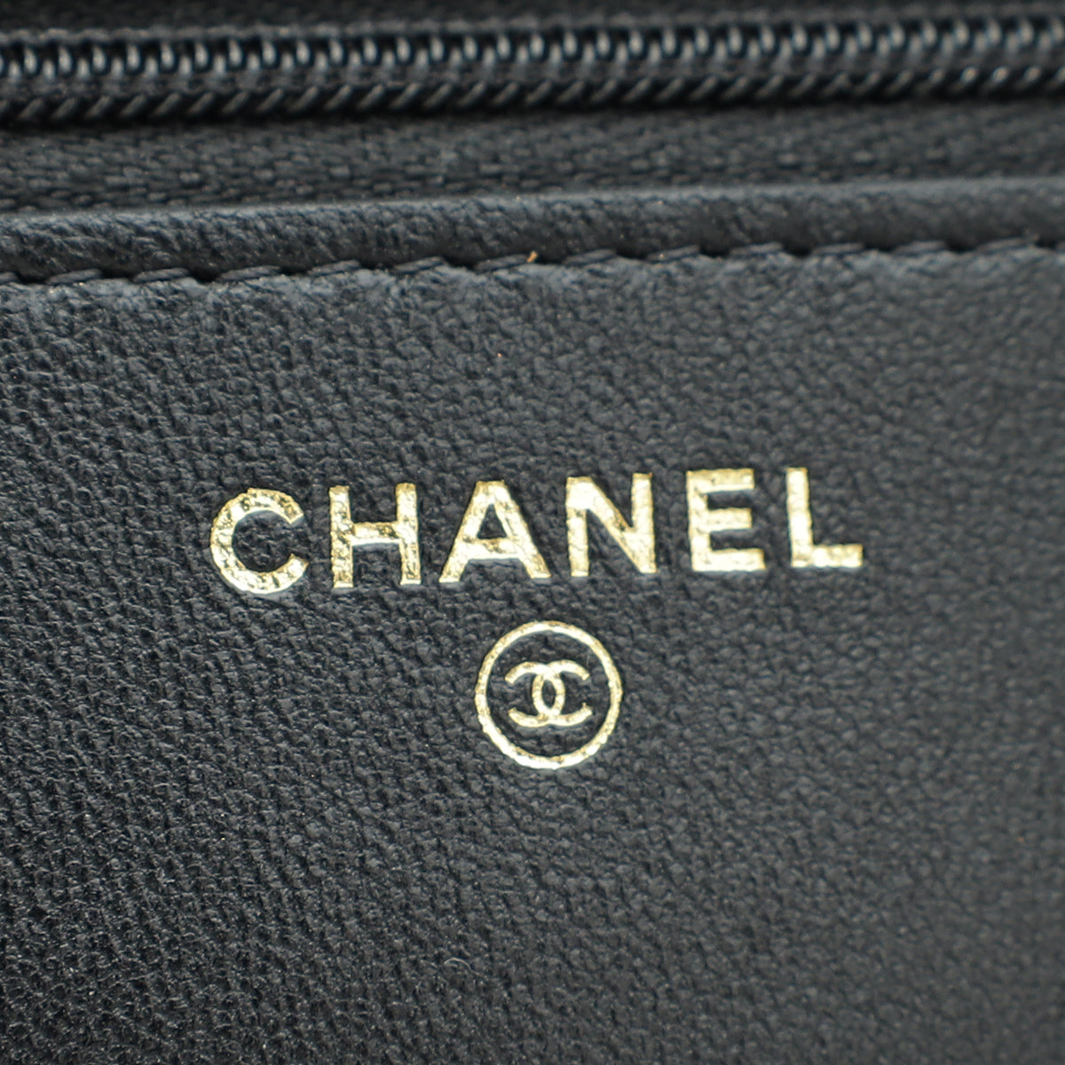 Chanel Black Logo Top Handle Wallet on Chain